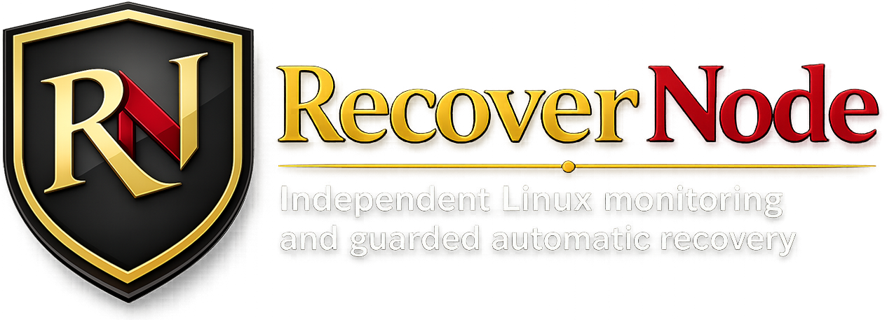 RecoverNode — Independent Linux monitoring and guarded automatic recovery